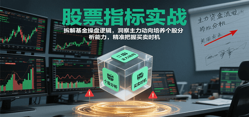 股票指标实战，基金操盘逻辑拆解，洞察主力动向培养个股分析能力把握买卖时机（更新）-靠谱项目库