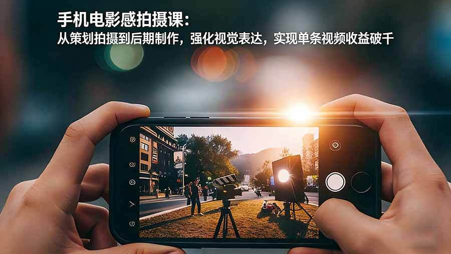 （17273期）手机电影感拍摄课：从策划拍摄到后期制作，强化视觉表达，实现单条视频收益破千-靠谱项目库