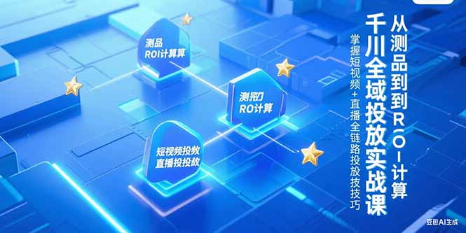 （15256期）千川全域投放实战课，从测品到ROI计算，掌握短视频+直播全链路投放技巧-靠谱项目库