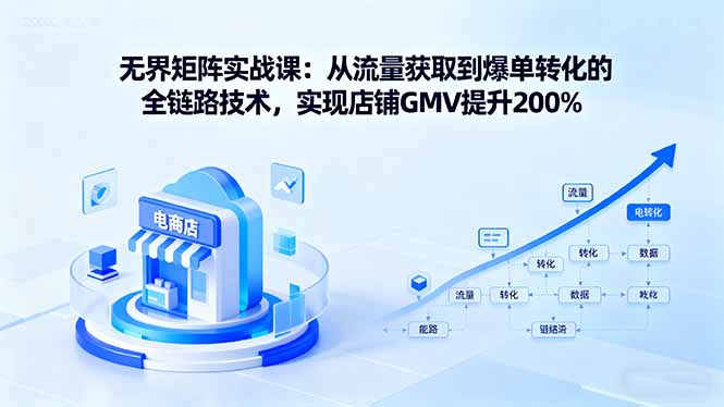 （16104期）无界矩阵实战课：从流量获取到爆单转化的全链路技术，实现店铺GMV提升200%-靠谱项目库