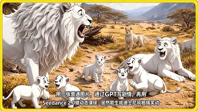 （18137期）用一张普通图片，通过GPT写剧情，再用Seedance 2.0做动态演绎，居然能生成迪士尼风格搞笑动画-靠谱项目库