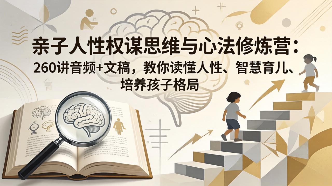 （18076期）亲子人性权谋思维与心法修炼营：260讲音频+文稿，教你读懂人性、智慧育儿、培养孩子格局-靠谱项目库