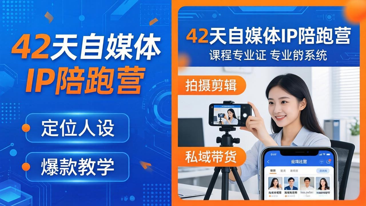 （18109期）42天自媒体IP陪跑营-26年4月19更新：定位人设爆款全教学，拍摄剪辑私域带货一站式落地-靠谱项目库