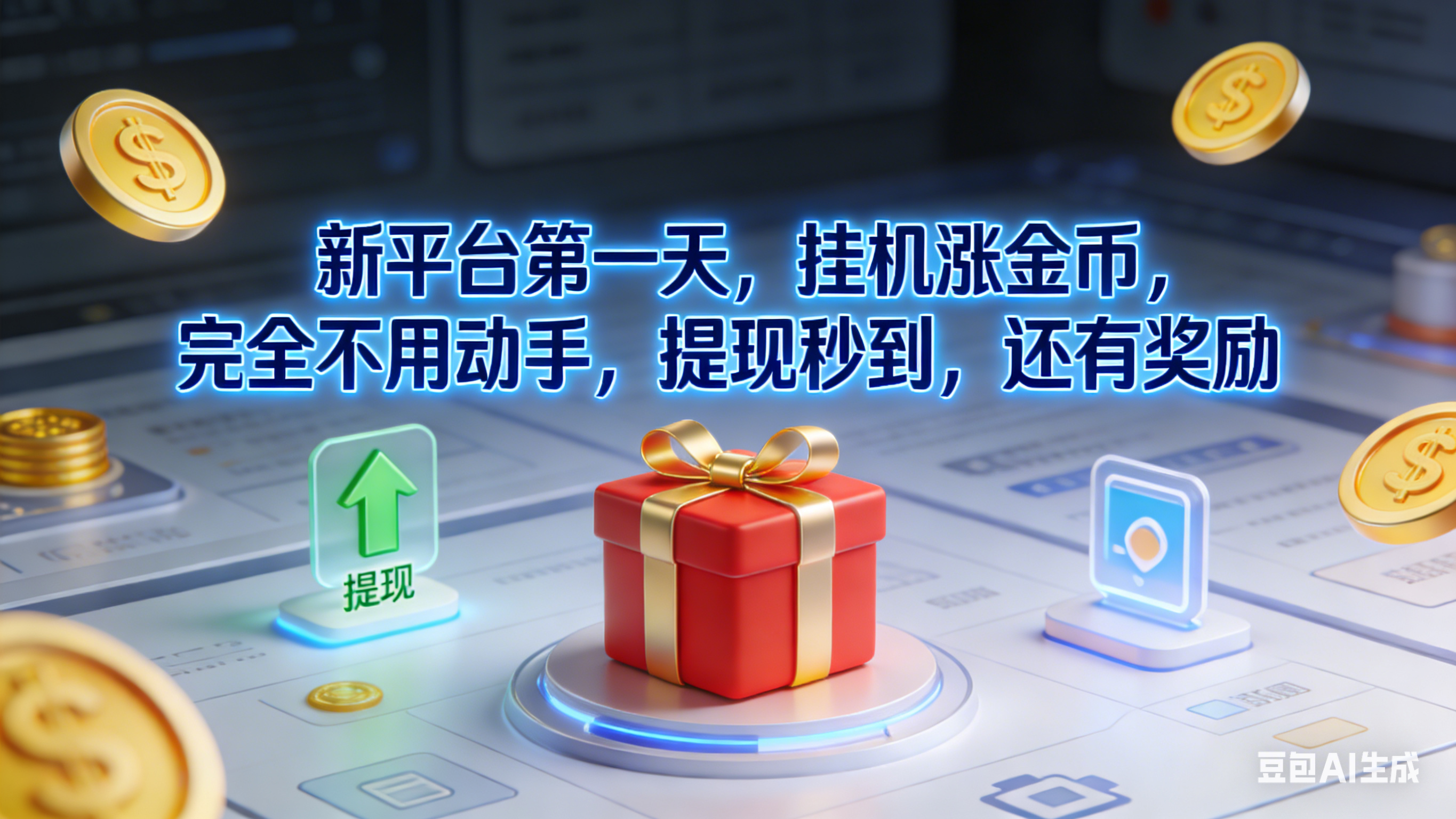 新平台第一天，挂机涨金币，完全不用动手，提现秒到，还有奖励-靠谱项目库