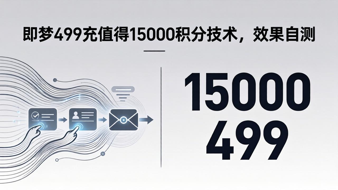 （18093期）即梦499充值得15000积分技术，效果自测-靠谱项目库