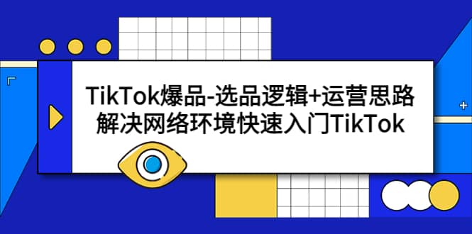 TikTok爆品-选品逻辑+运营思路：解决网络环境快速入门TikTok-靠谱项目库