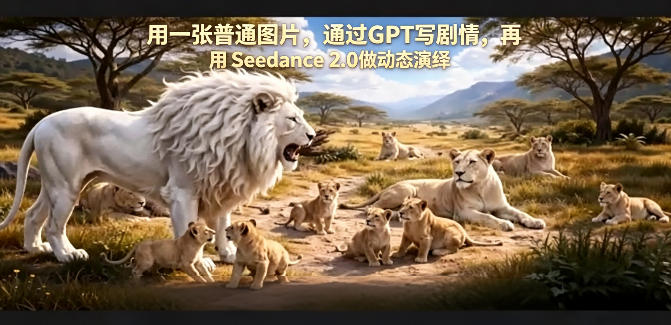 用一张普通图片，通过GPT写剧情，再用Seedance 2.0做动态演绎，居然能生成迪士尼风格搞笑动画-靠谱项目库