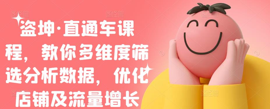 盗坤·直通车课程，教你多维度筛选分析数据，优化店铺及流量增长-靠谱项目库