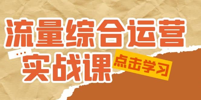 流量综合·运营实战课：短视频、本地生活、个人IP知识付费、直播带货运营-靠谱项目库