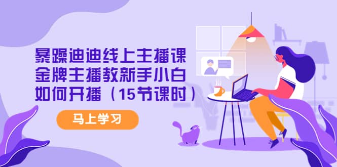 暴躁迪迪线上主播课，金牌主播教新手小白如何开播（15节课时）-靠谱项目库