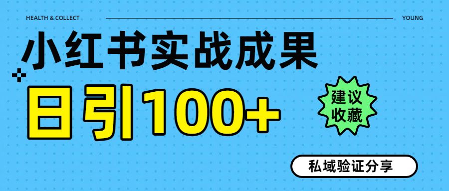 实战成果！小红书图文引流日引100+私域流量经验分享-靠谱项目库