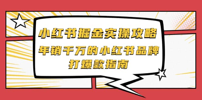 小红书掘金实操攻略，年销千万的小红书品牌打爆款指南-靠谱项目库