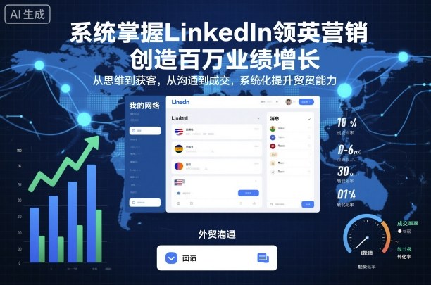 系统掌握LinkedIn领英营销，创造百万业绩增长，从思维到获客，从沟通到成交，系统化提升外贸能力-靠谱项目库