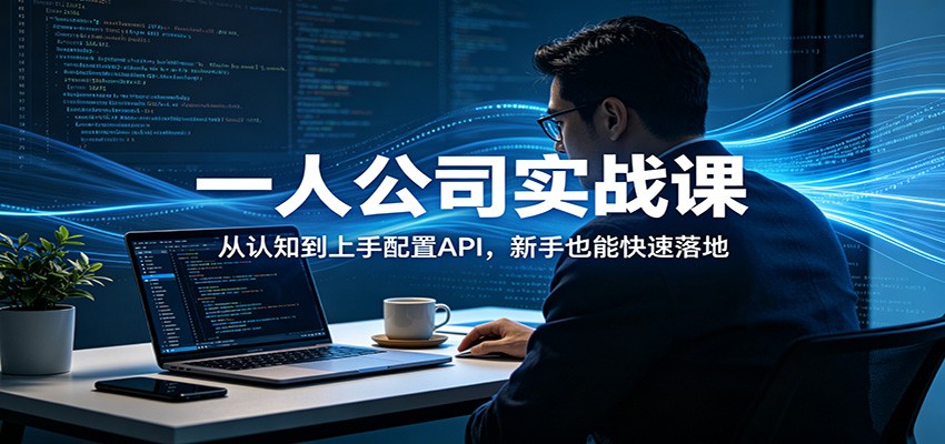 一人公司实战课：从认知到上手配置API，新手也能快速落地-靠谱项目库