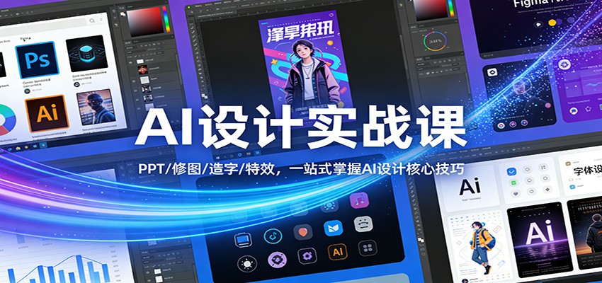AI设计实战课：PPT/修图/造字/特效，一站式掌握AI设计核心技巧-靠谱项目库