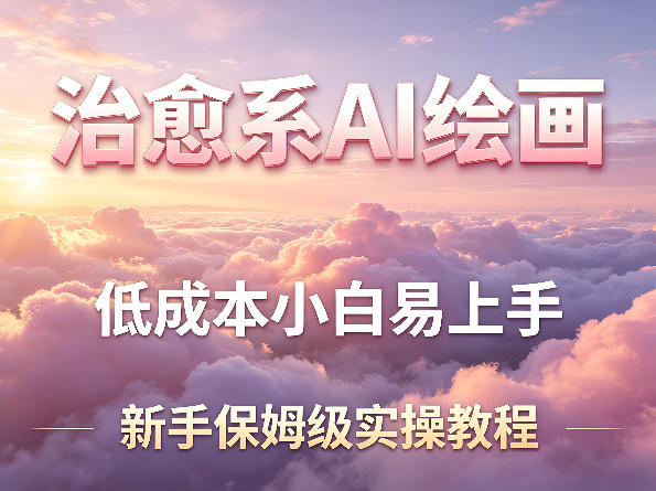 治愈系AI绘画提示词项目，低成本小白易上手，每天10分钟，新手保姆级实操教程-靠谱项目库