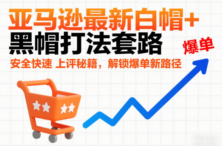 亚马逊最新白帽+黑帽打法套路，安全快速上评秘籍，解锁爆单新路径-靠谱项目库