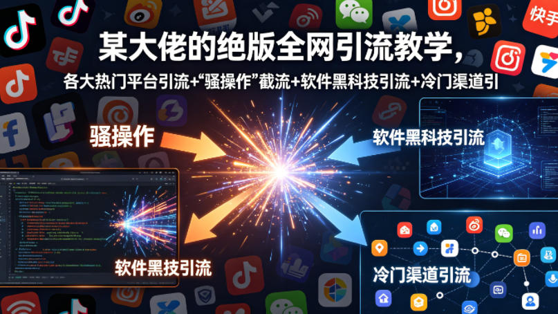 某大佬的绝版全网引流教学，各大热门平台引流+”骚操作”截流+软件黑科技引流+冷门渠道引流等-靠谱项目库