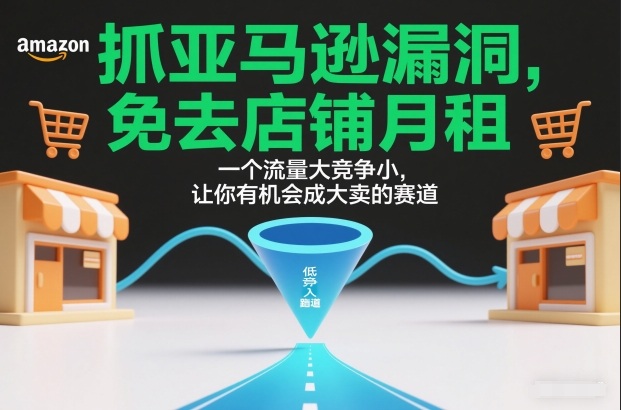 抓亚马逊漏洞，免去店铺月租，一个流量大竞争小，让你有机会成大卖的赛道-靠谱项目库