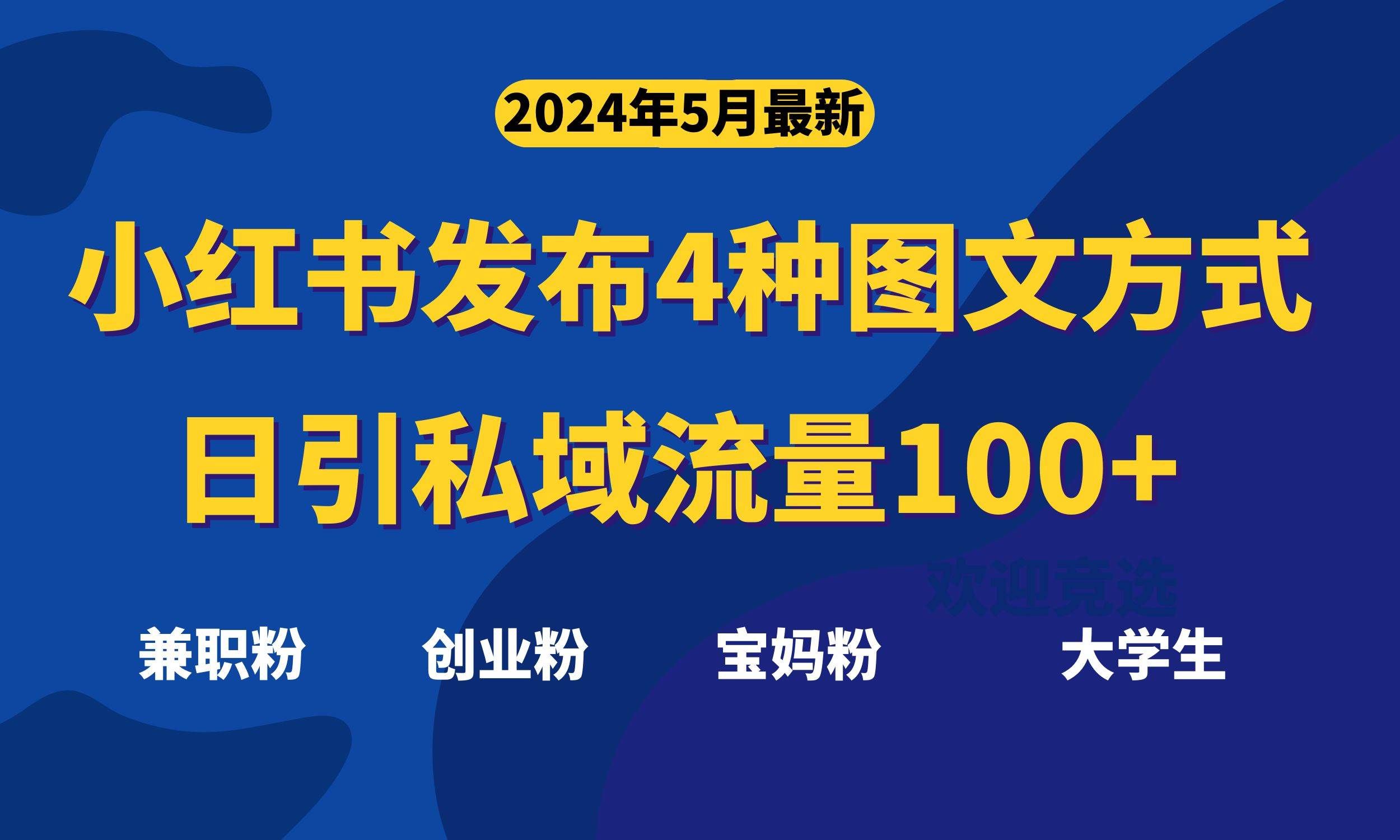 （10677期）最新小红书发布这四种图文，日引私域流量100+不成问题，-靠谱项目库